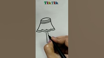 How to draw Table lamp #shorts #viral #ytshorts #art #drawing#artist#viralshorts #lamp #tablelamp