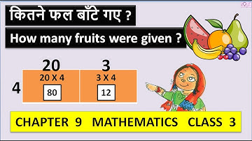 Class 3 Maths Chapter 9 | कितने फल बांटे गए ? | How many fruits were distributed? | Rose Tree |