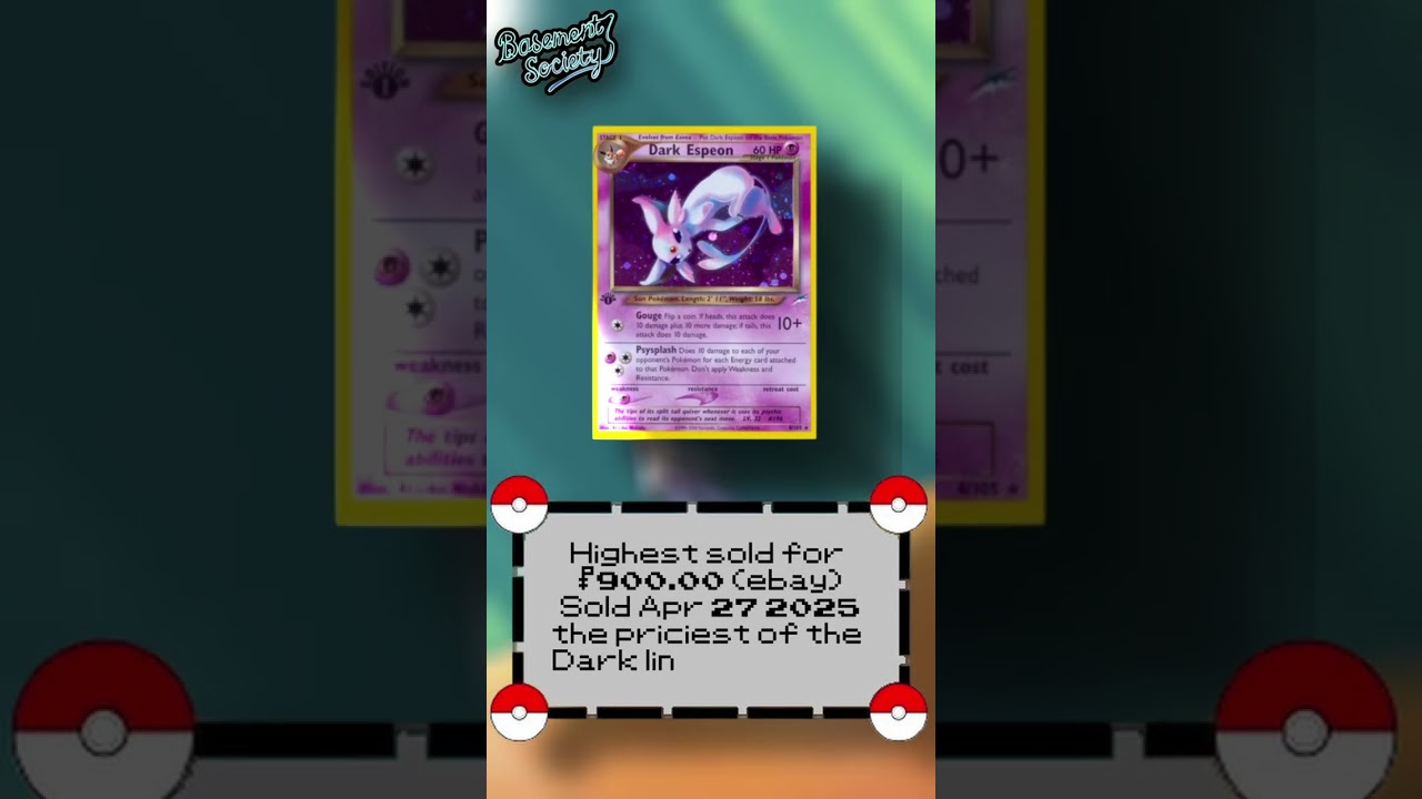 dark espeon pokemon card Neo Destiny Holo Japanese PSA 7 TBC Games If heads Dark Espeon Sold for $900!