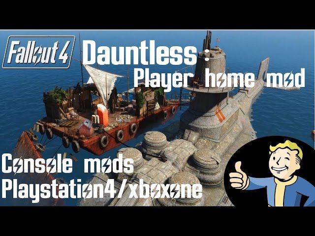 Checking out the Dauntless Player Home, my favourite mod adding a Submarine  which can Fast Travel! Docks at some Settlements, great for those Military  Minutemen builds. Using Conquest you can turn it