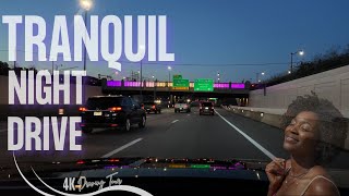 PEACEFUL NIGHT DRIVE from Akron to Cincinnati - A Relaxing Driving Tour in 4K
