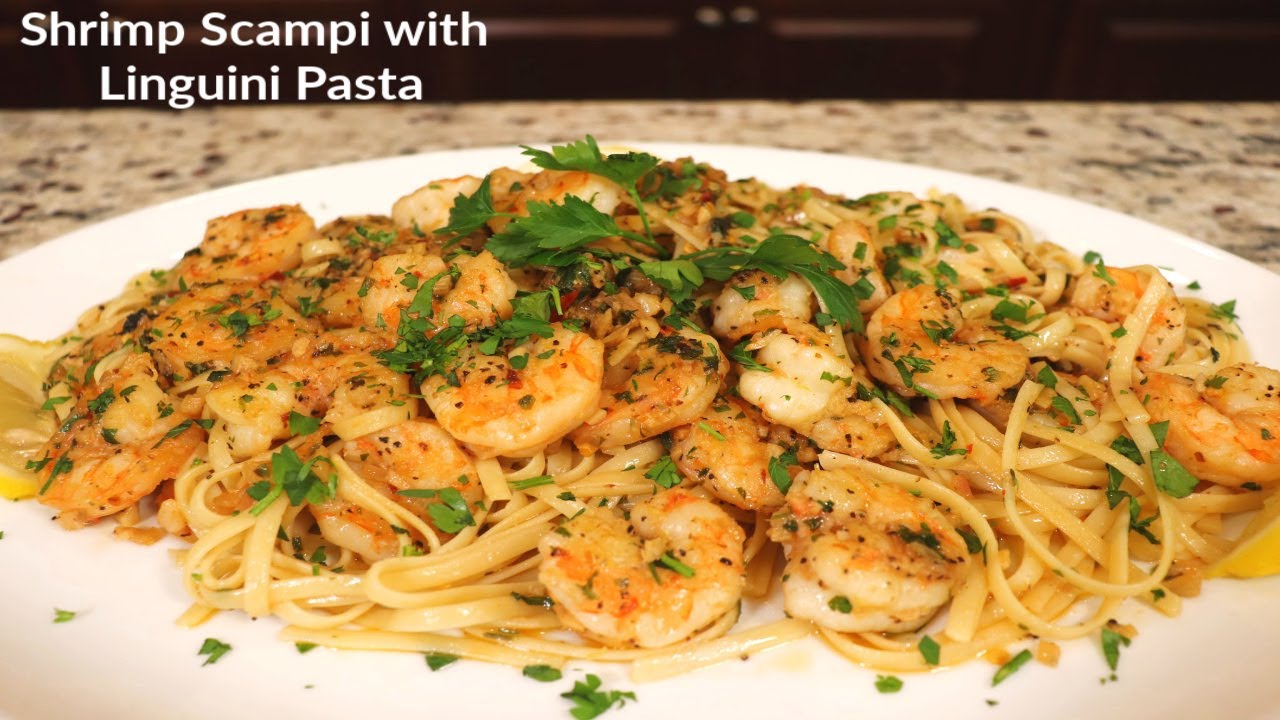 Shrimp Scampi with Linguini Pasta | Shrimp Pasta | Weeknight Dinner ...