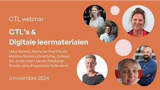 CTL webinar 3: CTL's & Digitale leermaterialen