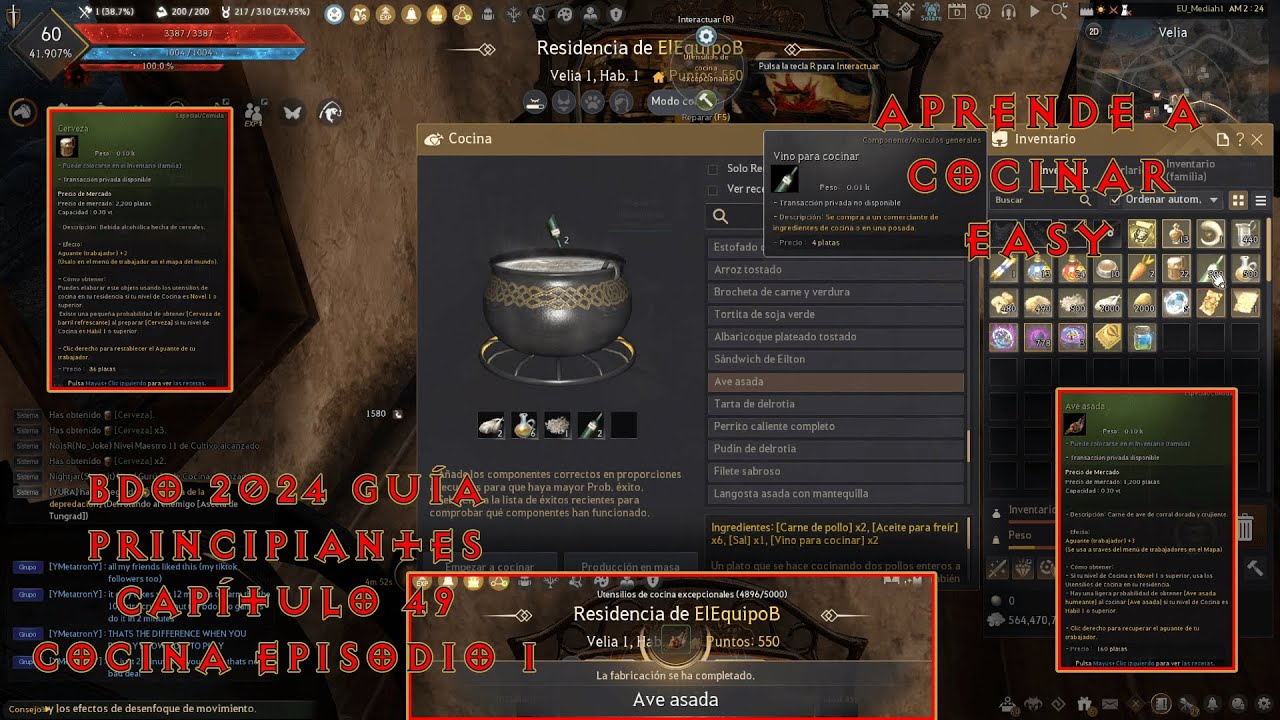 Black Desert 2024 Guía Principiantes CAP 49 | COCINA BDO EPISODIO I ...