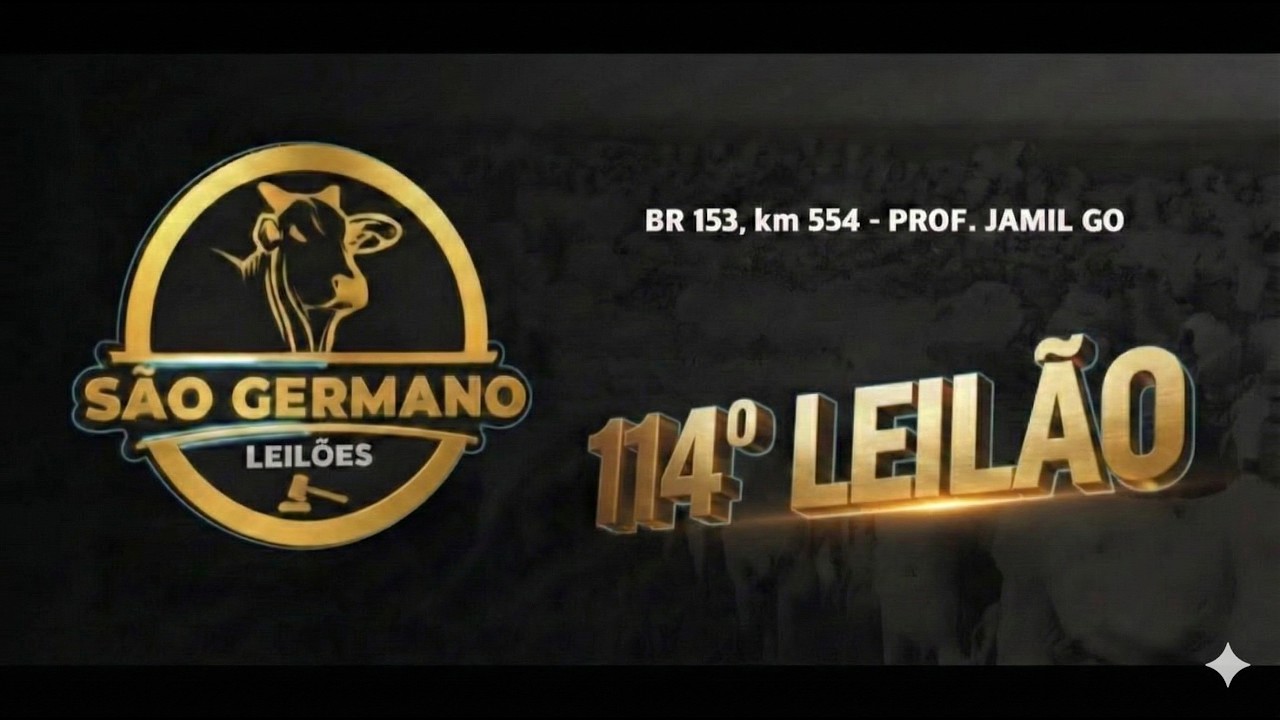114º -  LEILÃO  SÃO GERMANO LEILÔES /02.MAR SEGUNDA-FEIRA 19h / BR 153, km 554 - PROF. JAMIL GO