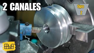 This is how I make a 2-channel PULLEY on the PARALLEL LATHE #machining #lathe #pulley