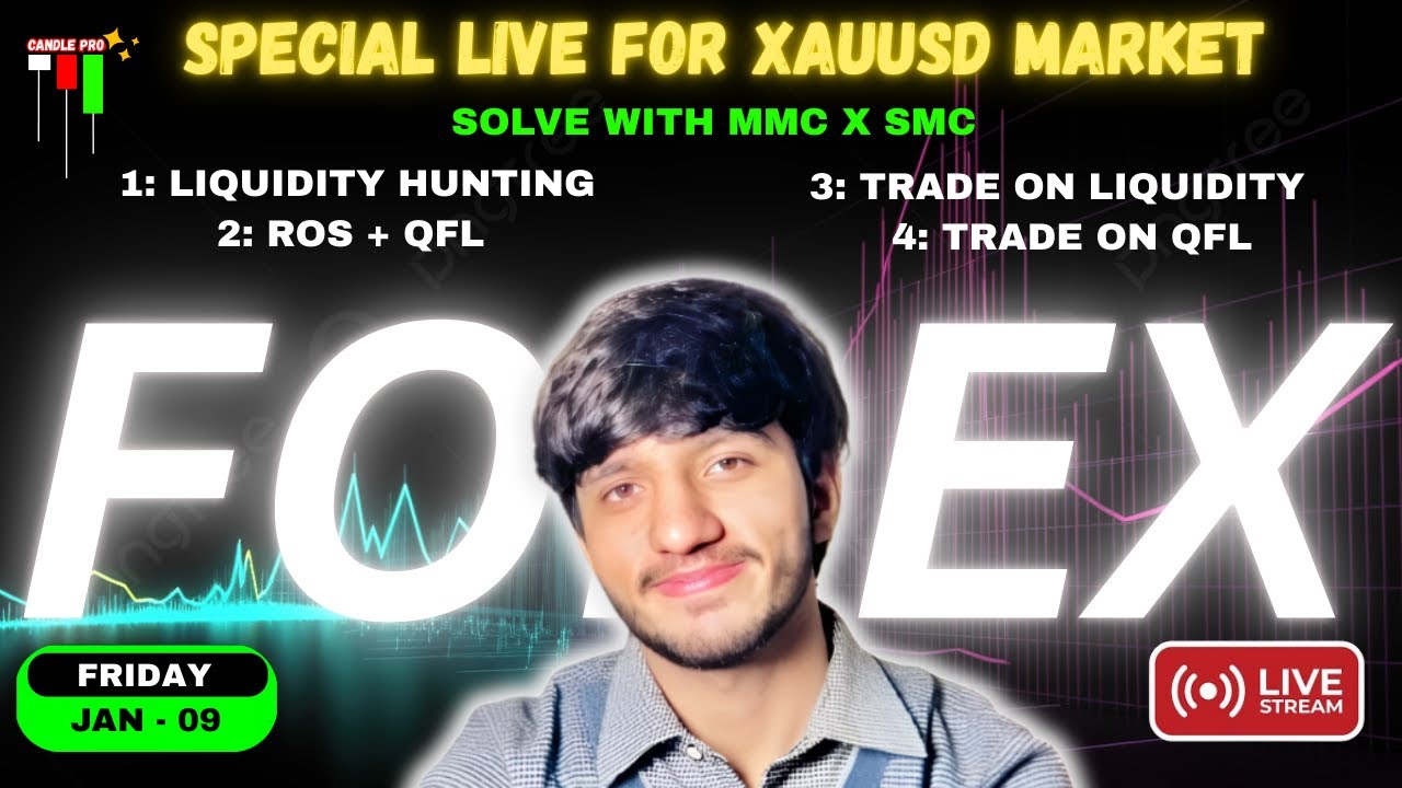 Special LIVE For GOLD Market Solve With MMC X SMC Analysis || JAN 09, 2026 || CRYPTO CANDLE PRO