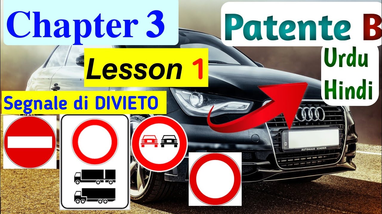 Patente B in Urdu - Hindi - Chapter 3 - Segnale di Divieto - lesson 1 - Learn with Zunair