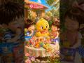 Flip the duck and his friends eating colorful gummy candies #shorts #duck #cute