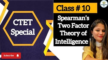Two factor theory by Charles Spearman | G factor and S factor | #twofactortheory #intelligence