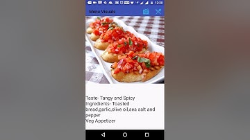 Project Demonstration Video, Menu Visual, providing a visual description of the non-English menu.
