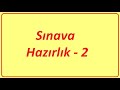 Sınava hazırlık   2