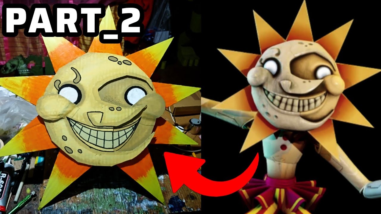 How To Make FNAF Sundrop Mask With Cardboard | DIY Sundrop Mask Part 2 Final