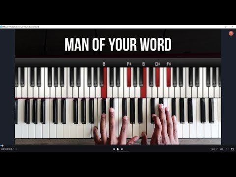 Uomo di parola da Maverick Città - Piano Tutorial