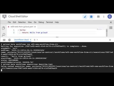 Day #9 with Cloud Workflows: deploying and executing workflows from the command-line