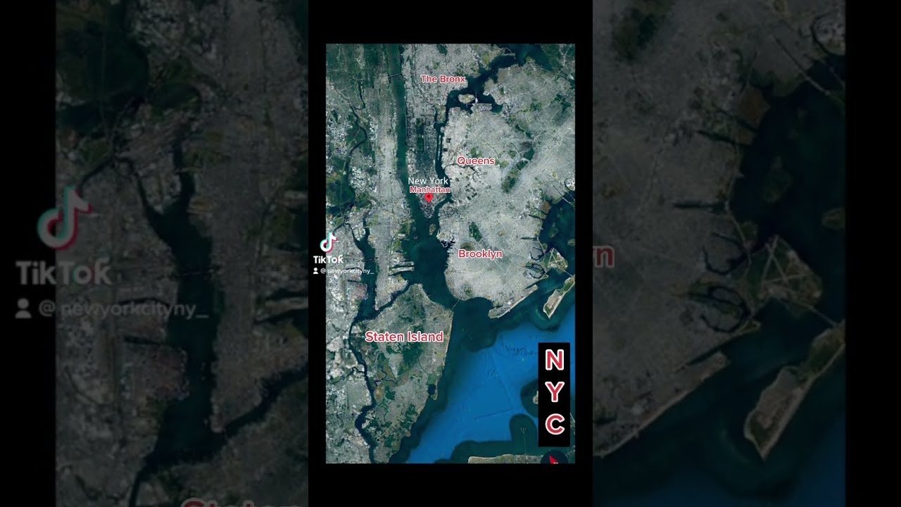 New York City #NYC #NewYorkCity #Boroughs #Manhattan #Brooklyn #TheBronx #Queens #StatenIsland #Map