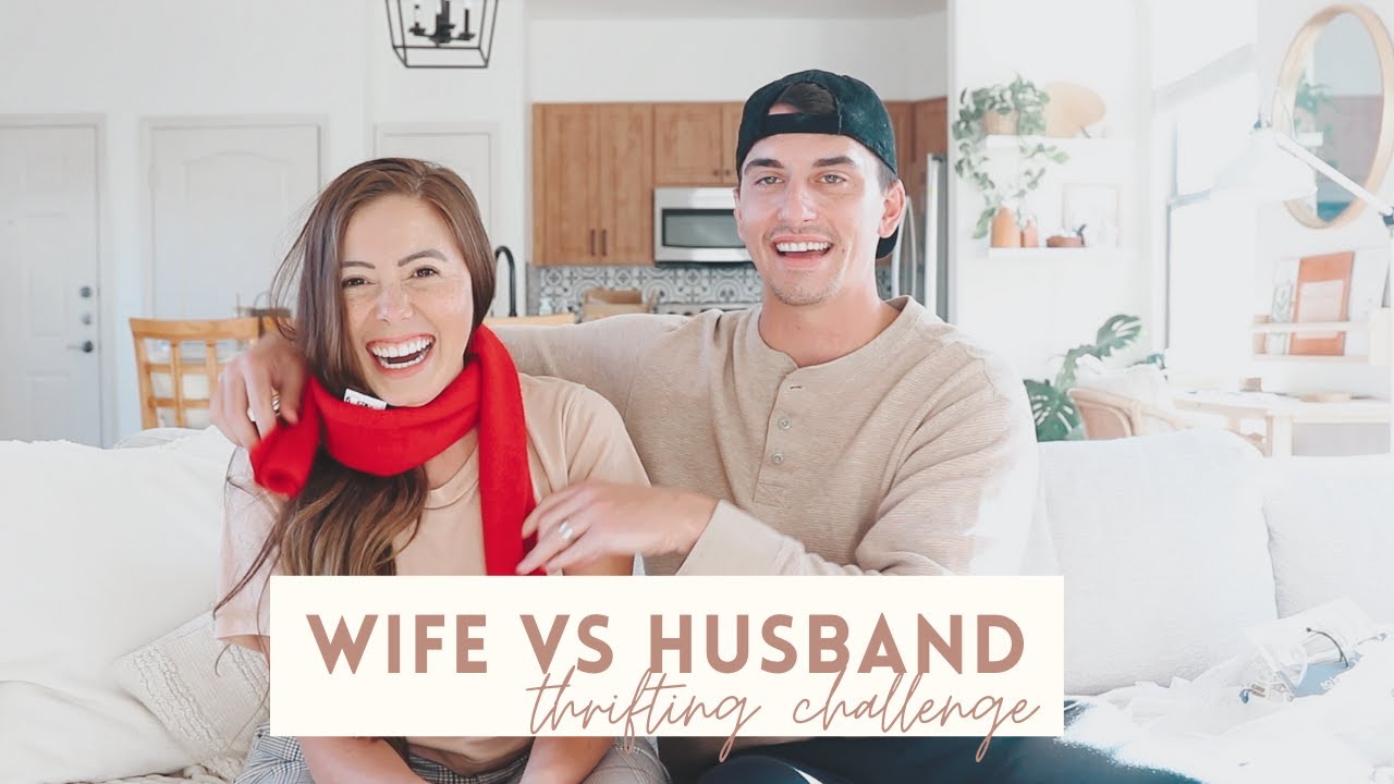 Thrift Store Outfit Challenge ⎮ Husband vs. Wife