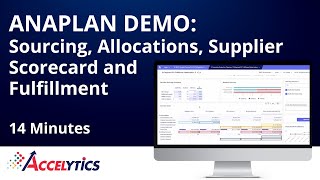 Sourcing, Allocations, Supplier Scorecard and Fulfillment Optimization Demo in Anaplan | Accelytics