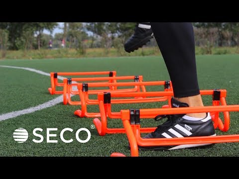 Розкладний бар'єр для бігу SECO® помаранчевого кольору, видео 1