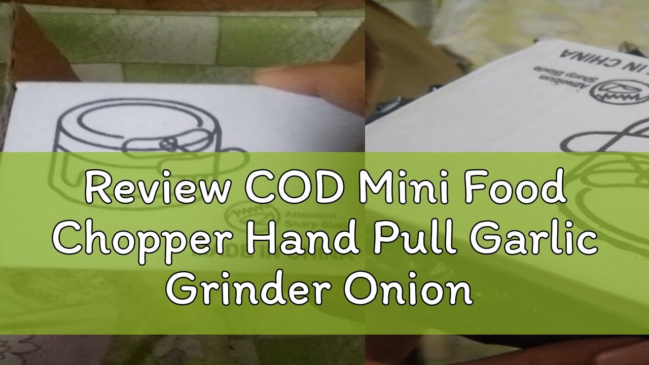 Review COD Mini Food Chopper Hand Pull Garlic Grinder Onion Ginger
