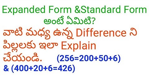 #ExpandedForm & #StandardForm #Mathsforkids |How to teach Expanded & Standard Form in Telugu| #Learn