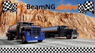 BeamNG Drive - Trucks racing แข่งรถบรรทุกน้ำมัน