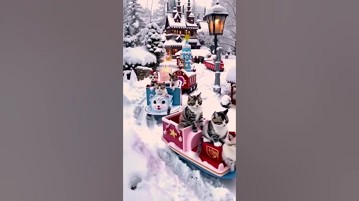 Watch the video about Cute Cat enjoy snow fall #cute #cat #shorts #video