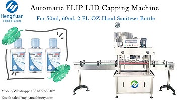 Automatic FLIP LID Capping Machine | Hand Sanitizer Bottle Sealing Equipment