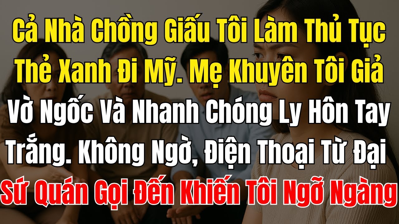 Cả Nhà Chồng Giấu Tôi Làm Thủ Tục Thẻ Xanh Đi Mỹ  Mẹ Khuyên Tôi Giả Vờ Ngốc Và Nhanh Chóng Ly Hôn