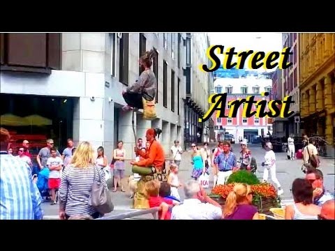 Street Artist in Oslo, Norway - YouTube