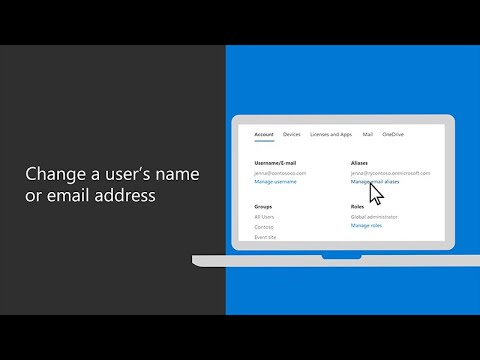 how to change the email address on my microsoft 365 account