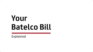 Your Batelco Bill Explained | شرح لفاتورتك من بتلكو