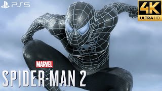 Marvel's Spider-Man 2 PS5 - Webbed Black Suit Free Roam Gameplay (4K 60FPS)