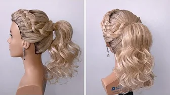 Ponytail hairstyle with braid