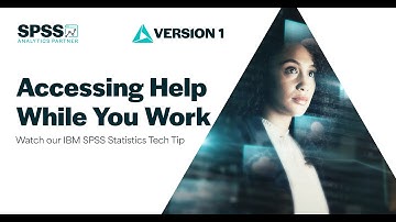 Accessing Help While You Work in IBM SPSS Statistics
