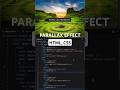 Creating Stunning Parallax Scrolling Effects with HTML & CSS #coding #webdesign #css #animation