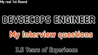 1st Round interview questions asked for DevSecOps Engineer role #devops #devopsinterviewequestions