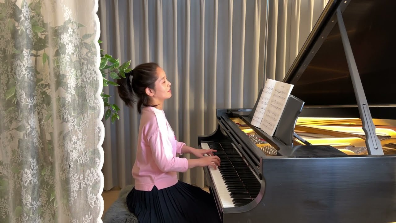 우리 유치원 - 스타인웨이 그랜드로 연주하는 1분 동요 (자막, 가사)