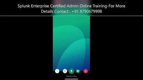 Splunk Enterprise Certified Admin Online Training