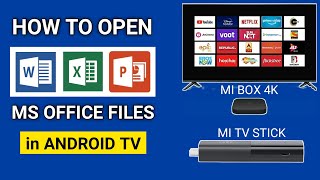 How To Open MS Office Files on Android TV | MS Office for Smart TV screenshot 3