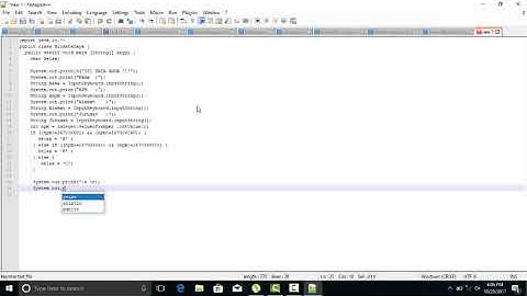 Cara Membuat program input output biodata di Java