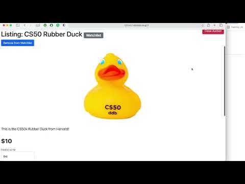 CS50w Project 2 (Commerce)