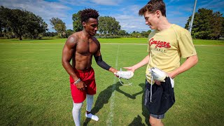 HE CALLED ME OUT AND TOOK MY CLEATS! DB vs WR 1ON1’s vs SUBSCRIBER..