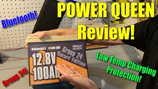 PowerQueen 12v 100ah Lifepo4 Battery Review.  Includes Bluetooth, Low Temp Charging Protection!