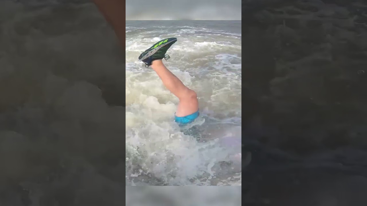 when you get too confident around big waves… #shorts