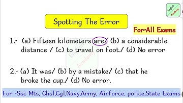 Spotting Errors practice set 1 #englishacademybydeepakkr. #ssc #competitiveexams #mts, chsl