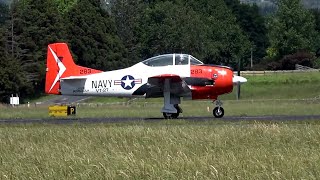 North American T-28B Trojan takeoff 🛩 Ardmore Airport, New Zealand