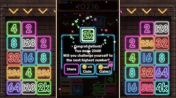 Drop Number Neon 2048