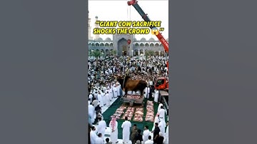 Giant Cow Sacrifice Shocks the Crowd #shorts #cow #eidaladha