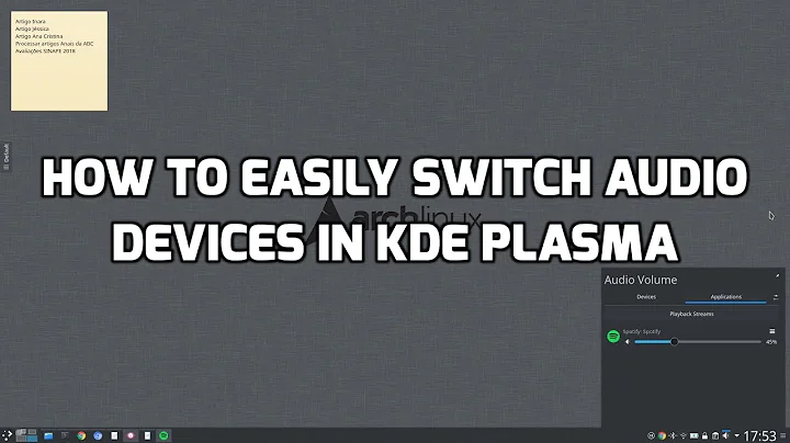 How to easily switch audio devices in KDE Plasma
